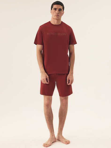 Piżama męska z szortami i krótkim rękawem letnia bawełniana Henderson Daft 42626-33X 2XL Czerwona (5903972398906) - obraz 3