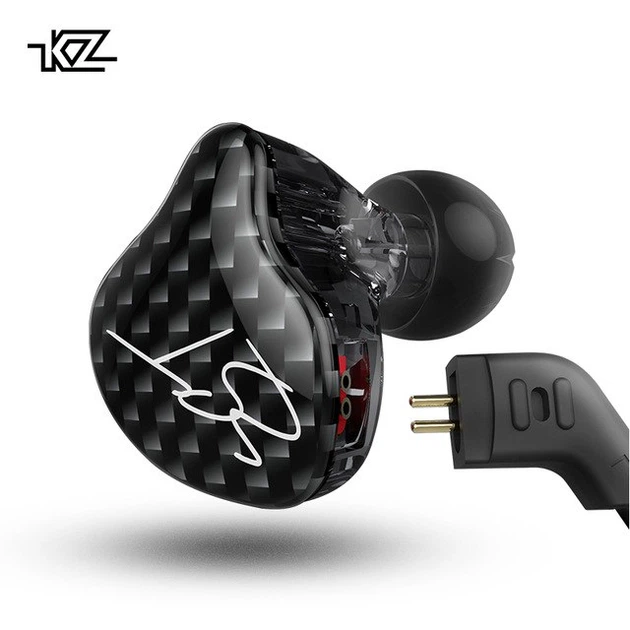KZ ZST (Black, No Micro) – Гібридні навушники 1DD+1BA з мікрофоном і потужним звуком - зображення 3