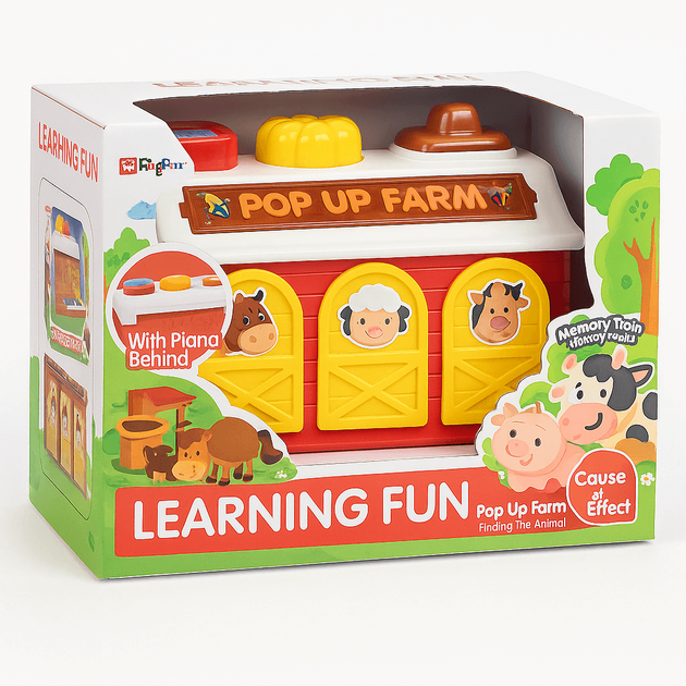 Музична іграшка «Pop up Farm» з піаніно, світлом і звуками тварин (35166) - зображення 3