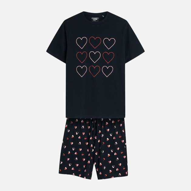 Piżama męska z szortami i krótkim rękawem letnia bawełniana Henderson Sweet 42602-99X L Czarna (5903972509128) - obraz 7