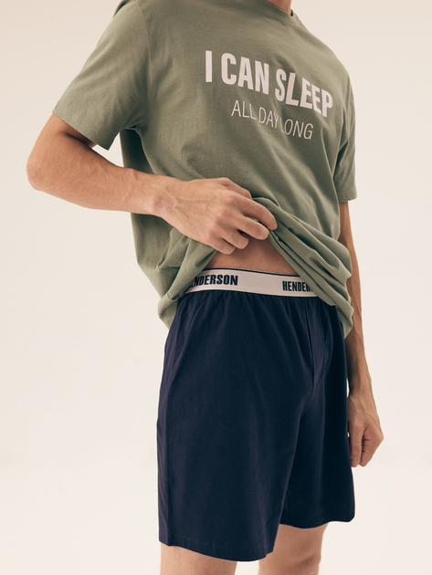Piżama męska z szortami i krótkim rękawem letnia bawełniana Henderson Sleeper 42614-77X 2XL Zielona (5903972509425) - obraz 6