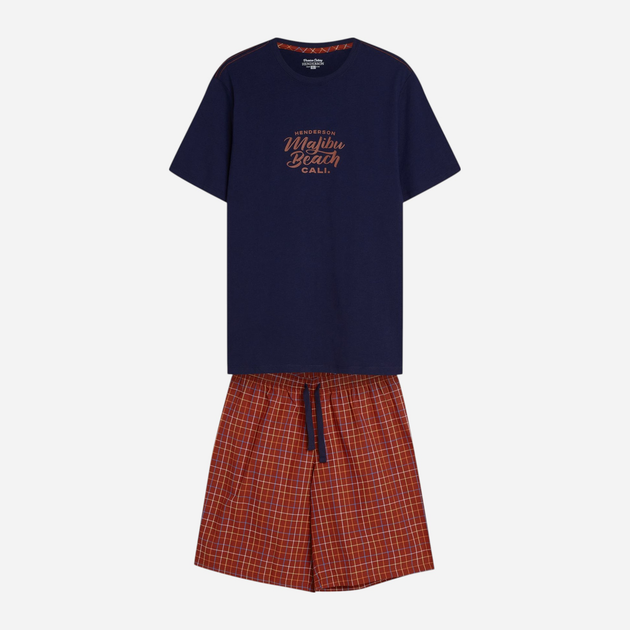 Piżama męska z szortami i krótkim rękawem letnia bawełniana Henderson Dash 42622-59X 2XL Granatowa (5903972398852) - obraz 7