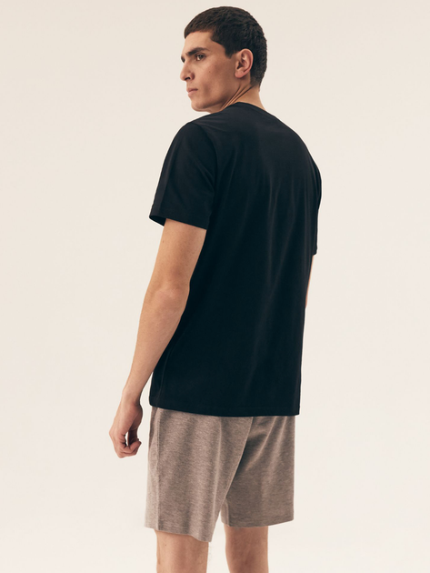 Piżama męska z szortami i krótkim rękawem letnia bawełniana Henderson Dare 42634-99X XL Czarna (5903972399187) - obraz 2