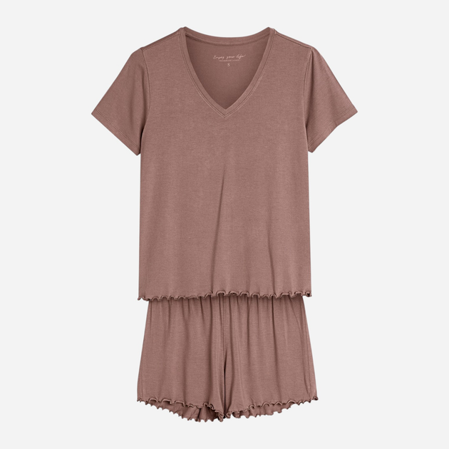 Piżama damska z szortami i krótkim rękawem letnia Henderson Noves 42679-82X 2XL Brązowa (5903972378618) - obraz 6