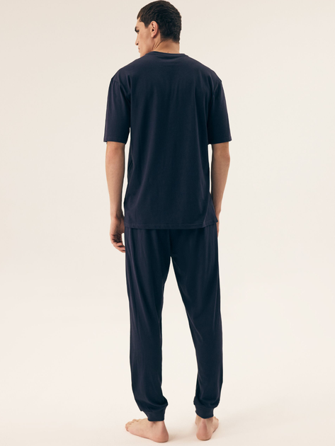 Piżama męska z długimi spodniami i krótkim rękawem bawełniana Henderson Outpost 42793-59X 2XL Granatowa (5903972510704) - obraz 2