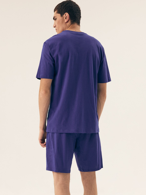 Piżama męska z szortami i krótkim rękawem letnia bawełniana Henderson Olive 42795-55X XL Niebieska (5903972510858) - obraz 2