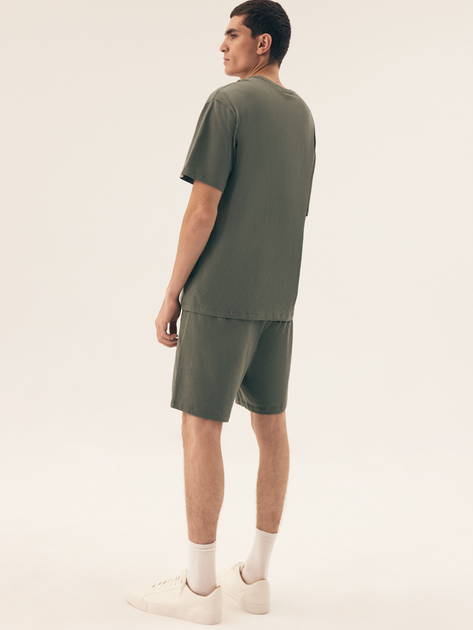 Piżama męska z szortami i krótkim rękawem letnia bawełniana Henderson Olive 42795-87X L Zielona (5903972510926) - obraz 4