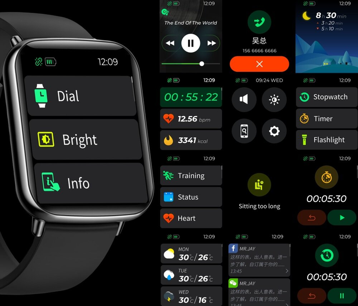Smartwatch Bemi KIX2 Black (6972689170517) - obraz 4