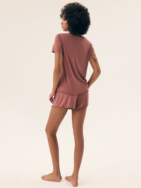 Piżama damska z szortami i krótkim rękawem letnia bawełniana Henderson Noves 43022-34X 3XL Różowa (5903972540978) - obraz 4