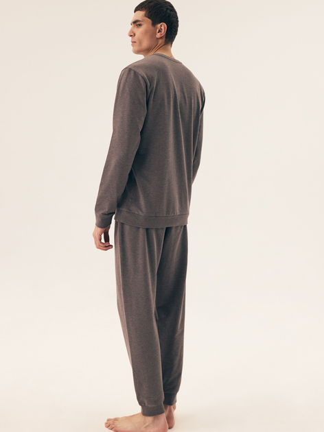 Piżama męska z długimi spodniami i długim rękawem bawełniana Henderson Musk 43043-90X 3XL Szara (5903972392911) - obraz 2