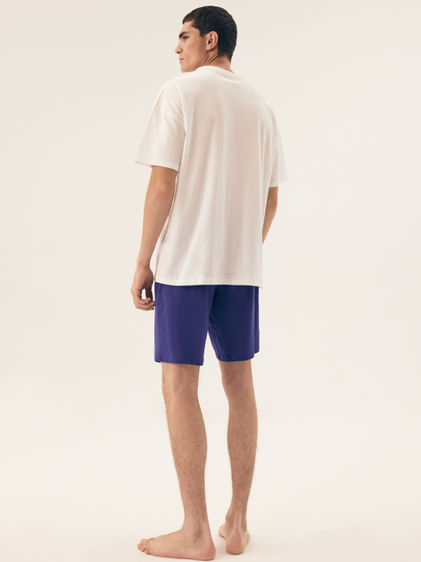 Piżama męska z szortami i krótkim rękawem letnia bawełniana Henderson Santorini 43173-01X 2XL Kremowa (5903972518960) - obraz 4