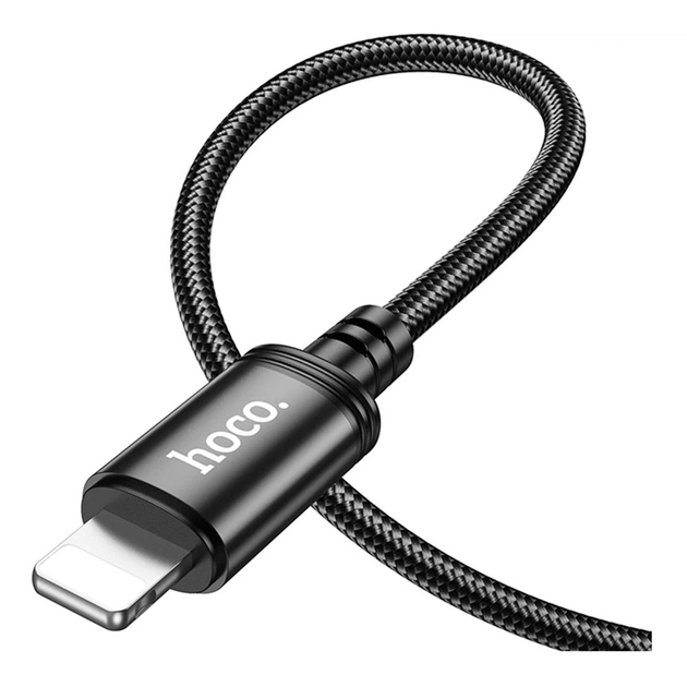Кабель синхронізації Hoco X89 Wind USB-A to Lightning 2.4A 2m Black (36893_3609479) - зображення 4