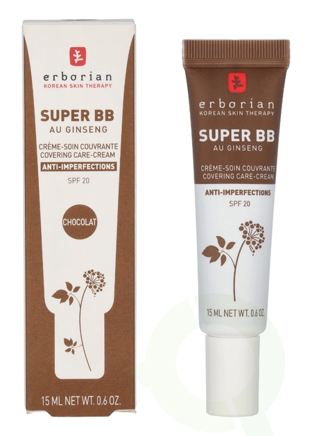 BB-крем Erborian Super BB Au Ginseng з SPF захистом Chocolat 15 мл (8809255787245) - зображення 2