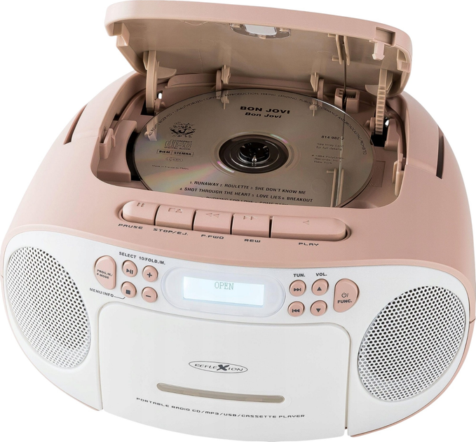 Магнітола Reflexion RCR2260DAB Boombox White/Pink (4260035678933) - зображення 3