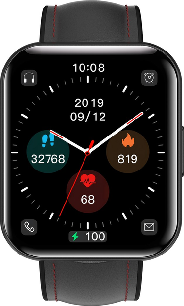 Smartwatch Bemi EXO Black Leather (6972689173310) - obraz 2