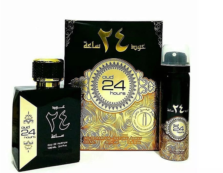 Zestaw unisex  Ard Al Zaafaran Oud 24 Hours Woda perfumowana 100 ml + Dezodorant 50 ml (6290362344162) - obraz 1