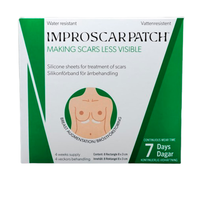 Медичні силіконові пластирі Improscar Patch для збільшення грудей і лікування рубців і шрамів 12 шт - зображення 1