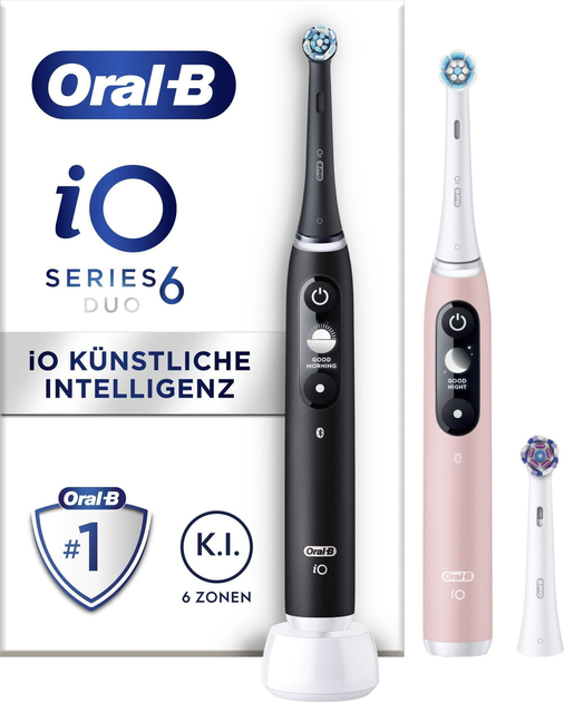 Електрична зубна щітка Oral-B iO Series 6 Black Lava/Pink Sand - зображення 1