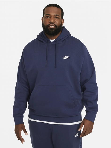 Bluza męska z kapturem Nike M Nsw Club Hoodie Po Bb BV2654-410 XL Granatowa - obraz 1