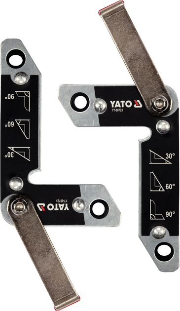 Magnetyczne uchwyty spawalnicze YATO 110 x 65 x 35 x 70 mm zestaw 2 szt (5906083056536) - obraz 2
