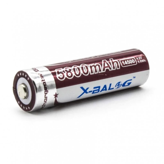 Акумулятор li-on типорозмір 14500 500mAh 3.7 В з випуклим плюсом No2241 - зображення 2