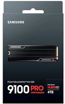 SSD диск Samsung 9100 PRO with Heatsink 4TB M.2 PCIe 5.0 x4 NVMe