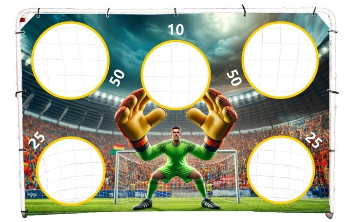 Bramka piłkarska EcoToys treningowa + mata celnościowa 180 x 122 cm (5903769975907) - obraz 2