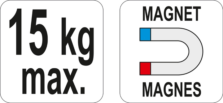 Magnetyczny uchwyt na narzędzia pneumatyczne YATO do 15 kg (YT-08707) (5906083087073) - obraz 4