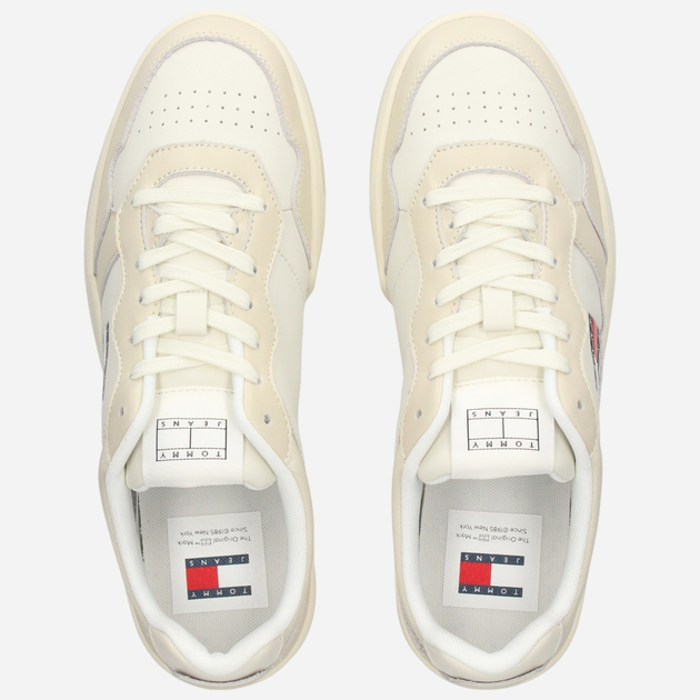 Чоловічі снікери Tommy Hilfiger EM0EM01443-ACG 43 Бежеві (8720637413036) - зображення 5