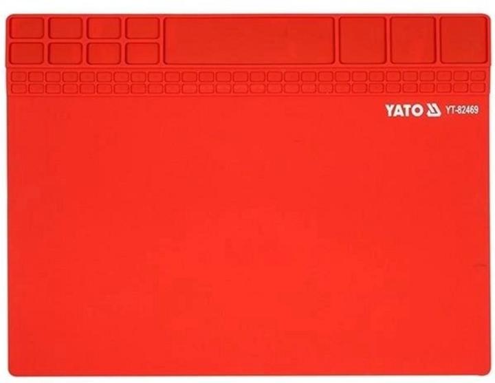 Mata do lutowania YATO z silikonu odpornego na temperaturę do 500°C 400 x 300 x 3 mm taśma magnetyczna 395 x 57 mm (YT-82469) (5906083072086) - obraz 2