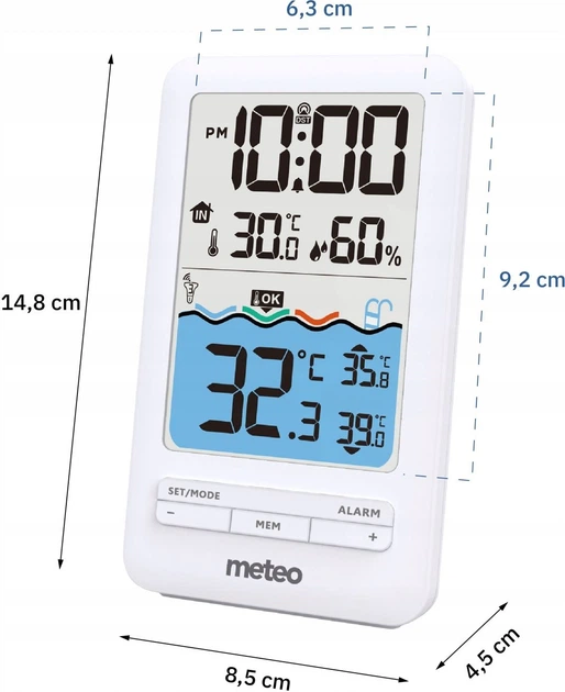Плаваючий термометр для басейну Meteo TB3 WiFi (05TB3) - зображення 5