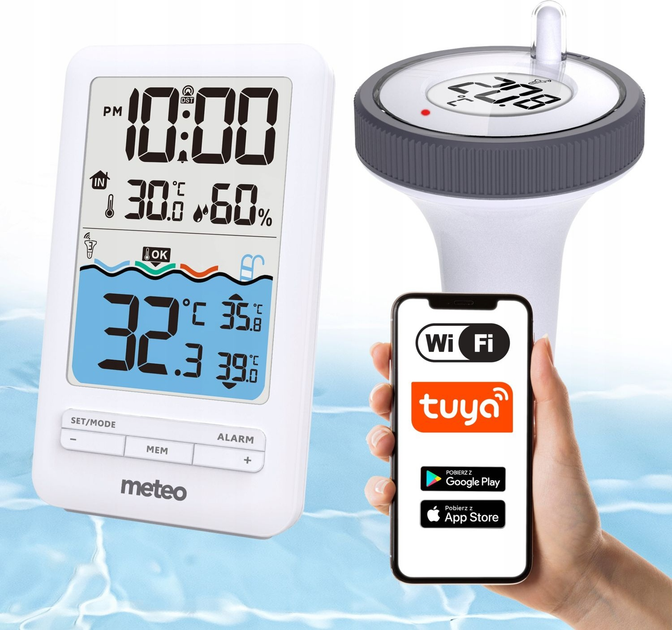 Плаваючий термометр для басейну Meteo TB3 WiFi (05TB3) - зображення 9