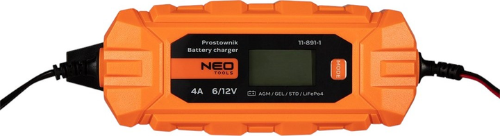 Prostownik automatyczny NEO Tools 4 A 70 W 3 - 120 Ah do akumulatorów kwasowych / AGM / GEL 11-891-1 (5907558495126) - obraz 2