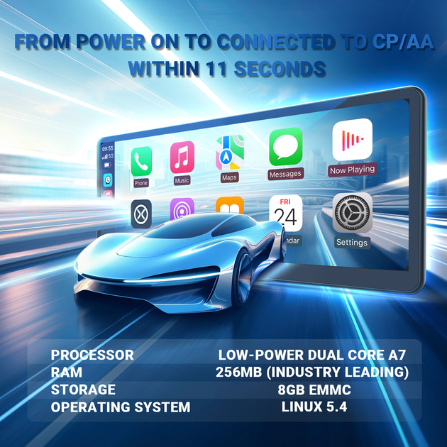 Портативный экран Apple CarPlay & Android Auto MINIX CP89-HD - изображение 4