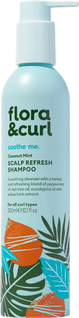 Освежающий шампунь Flora & Curl Soothe Me Coconut Mint Scalp Refresh Shampoo для кожи головы 300 мл (5060627510325) - Фото 1 Освежающий шампунь Flora & Curl Soothe Me Coconut Mint Scalp Refresh Shampoo для кожи головы 300 мл (5060627510325) - изображение 1