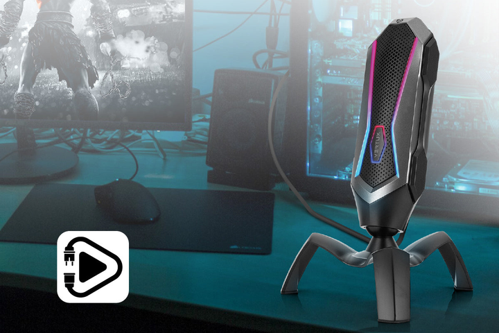 Mikrofon Vertux Marshal RGB USB Black (MICMARSHALBK) - obraz 5