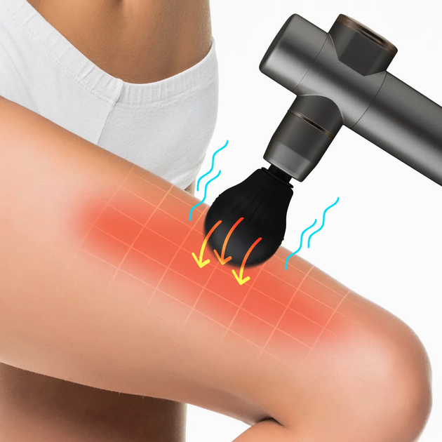 Портативний вібраційний масажер для тіла міні-пістолет Fascial Gun Mini Massage 2021 акумуляторний Сірий - Фото 8 Портативний вібраційний масажер для тіла міні-пістолет Fascial Gun Mini Massage 2021 акумуляторний Сірий - зображення 8