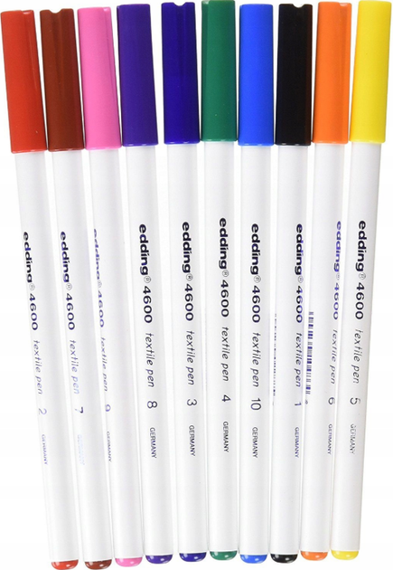 Набір ручок Edding Felt Textile Colors Fun 10 шт (4057305013576) - зображення 2