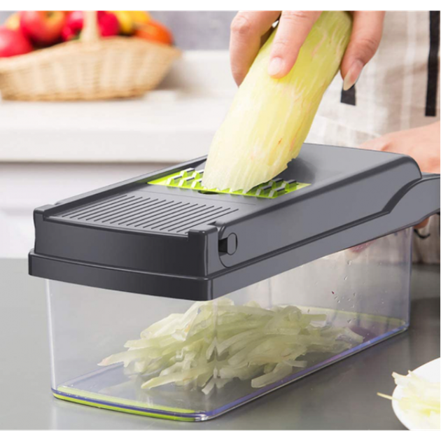 Овочерізка подрібнювач 14 в 1 з контейнером Мультислайсер Kitchen Ideas Veggie Slicer ситечко для яєць - зображення 4