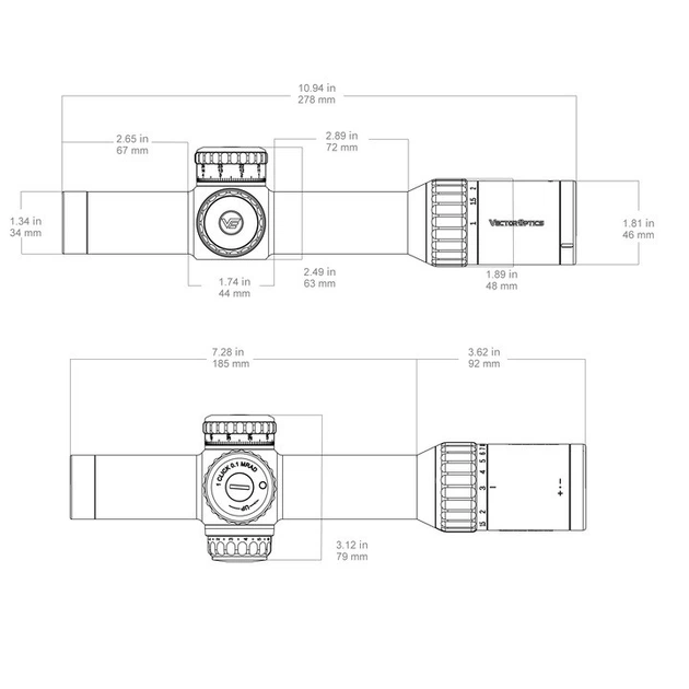 Прицел Vector Optics Continental X10 1-10x28 (34 мм) ED FFP illum. VET-RAR 2 SCFF-62 - изображение 8