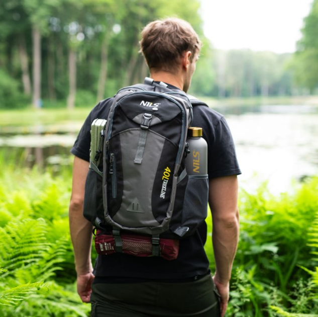 Рюкзак туристичний Nils Camp Treeline NC1733 40L Чорний (5907695554045) - зображення 11
