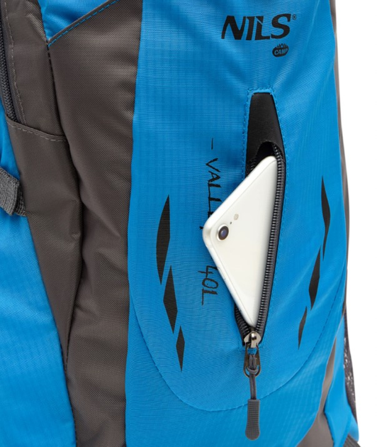 Рюкзак туристичний Nils Camp Valley NC1749 40L Синій (5907695554021) - зображення 7