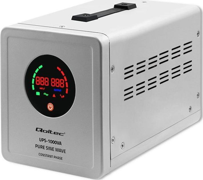 UPS Qoltec Pure Sine Wave 1000VA/700W Stala faza (50717) (955555906181415) - Outlet - obraz 2