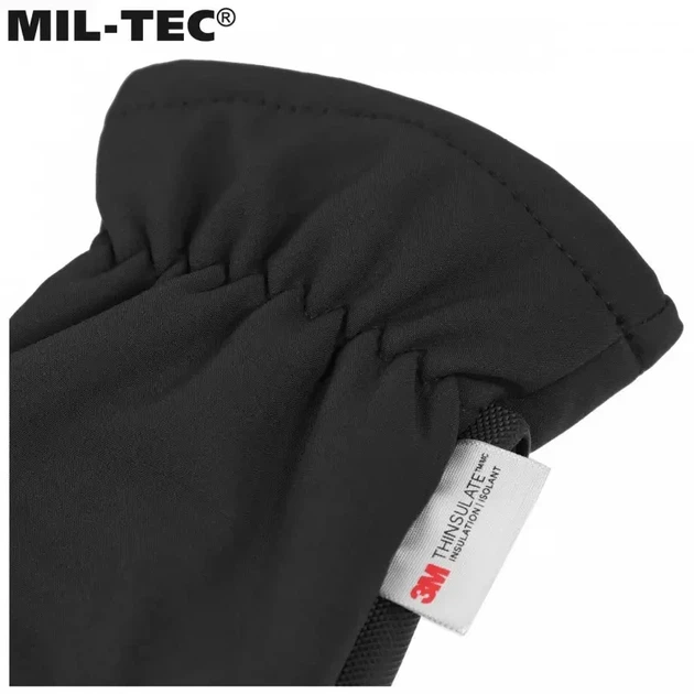 Рукавички SoftShell з утеплювачем Thinsulate Mil-Tec Black 12521302 - 2XL - зображення 7
