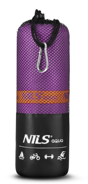 Ręcznik NILS AQUA NAR12 z mikrofibry 180 x 100 cm Fioletowy (5907695592900) - obraz 7