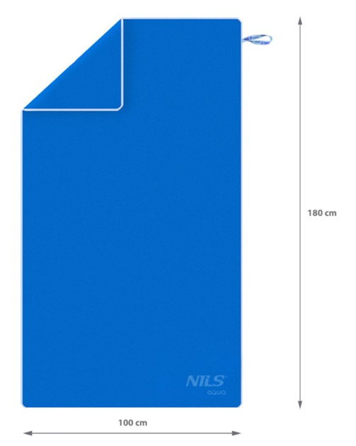 Ręcznik NILS AQUA NAR12 z mikrofibry 180 x 100 cm Niebieski (5907695592924) - obraz 6