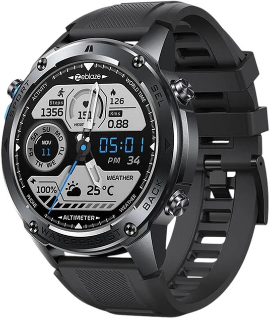 Смарт-годинник Zeblaze Stratos 2 Ultra Abyss Black (6946639813281) - зображення 1
