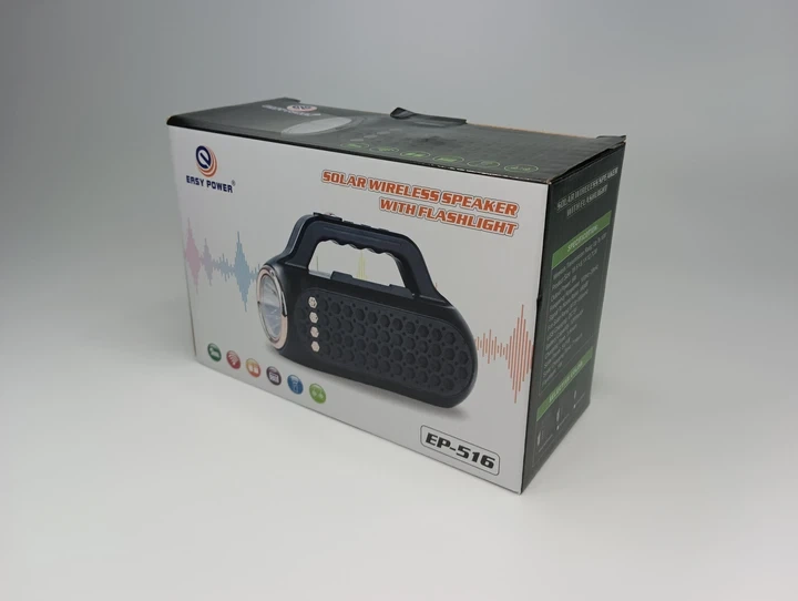 Портативная Bluetooth колонка EP-516 15Вт с аккумулятором, солнечной панелью и фонариком Для iPOD, iPhone, Android, iPAD, смартфонов, мобильных телефонов - Фото 5 Портативная Bluetooth колонка EP-516 15Вт с аккумулятором, солнечной панелью и фонариком Для iPOD, iPhone, Android, iPAD, смартфонов, мобильных телефонов - изображение 5