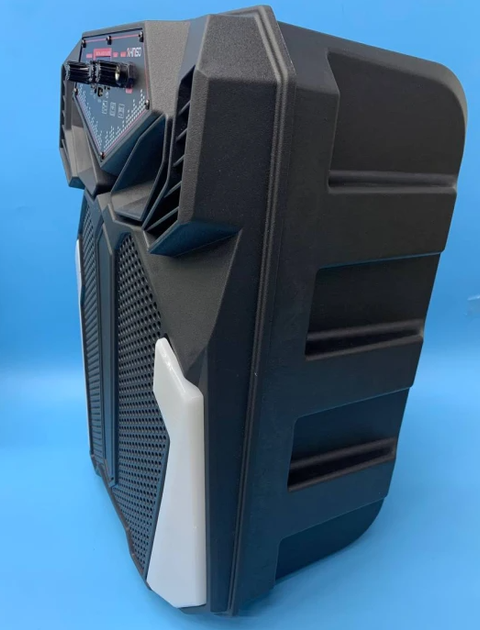 Портативна акустична колонка Kimiso QS-1214 (12") з мікрофоном та світломузикою Для iPOD, iPhone, Android, iPAD, смартфонів, мобільних телефонів, плеєрів, відпочинку на природі - зображення 7
