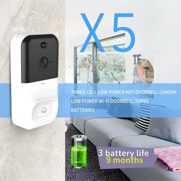 Видеодомофон с WiFi камерой Smart Doorbell X5 для безопасного входа 3268 - Фото 8 Видеодомофон с WiFi камерой Smart Doorbell X5 для безопасного входа 3268 - изображение 8
